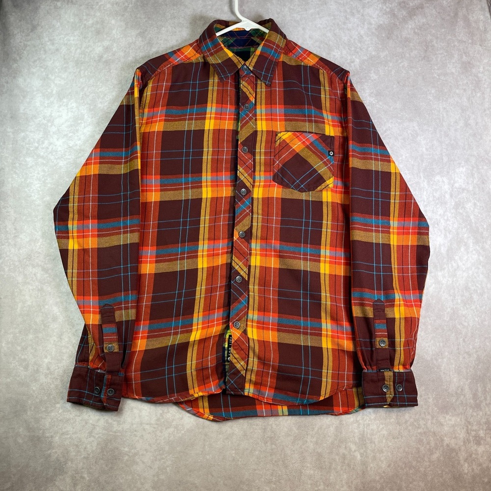 Marmot Flannel Shirt Mens Medium Red Plaid Long Sleeve Button Up Casual Outdoor